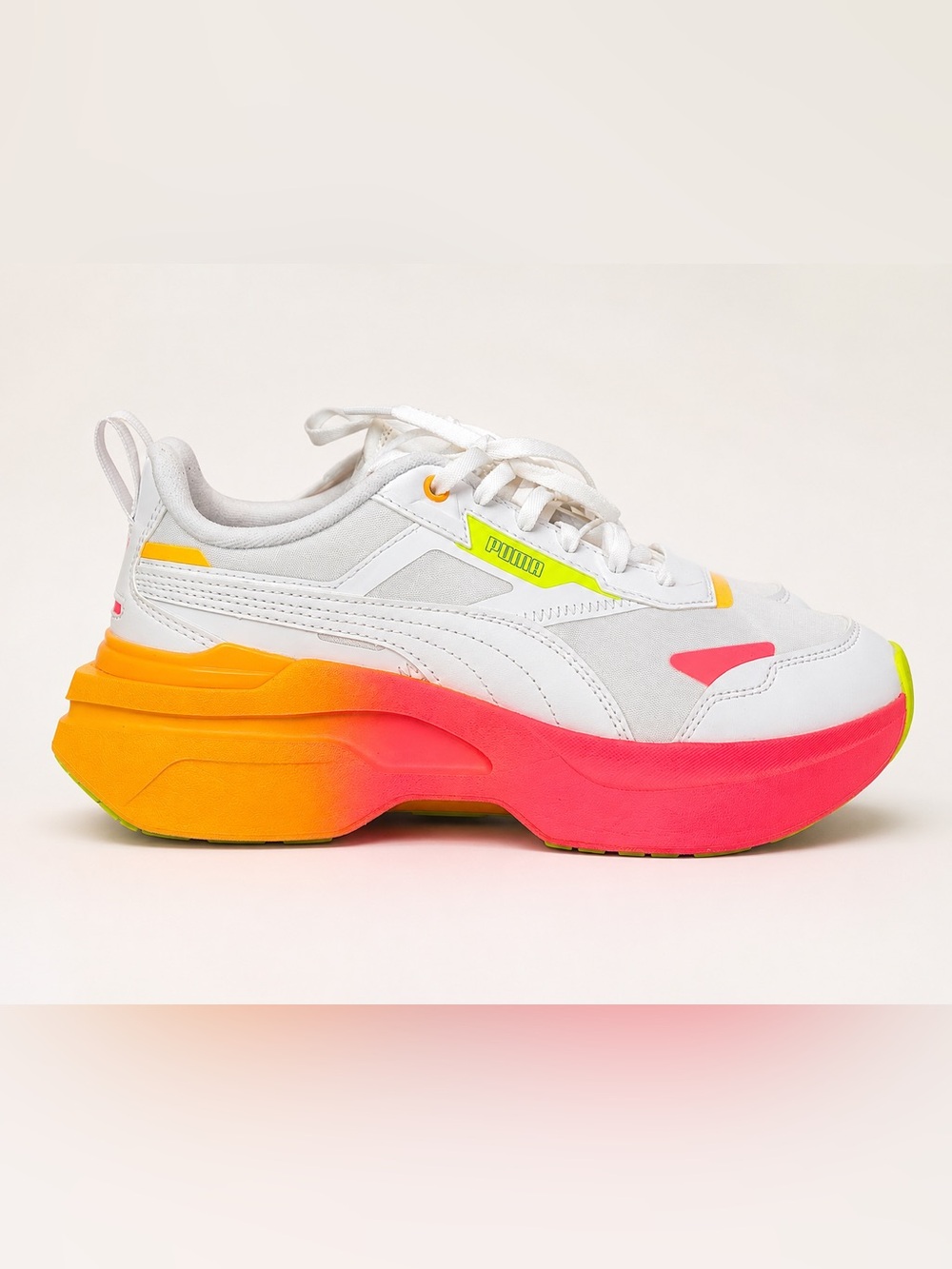PUMA Kosmo Rider Summer Squeeze White Neon Chunky Sneakers Women’s 9.5 EU 40.5
